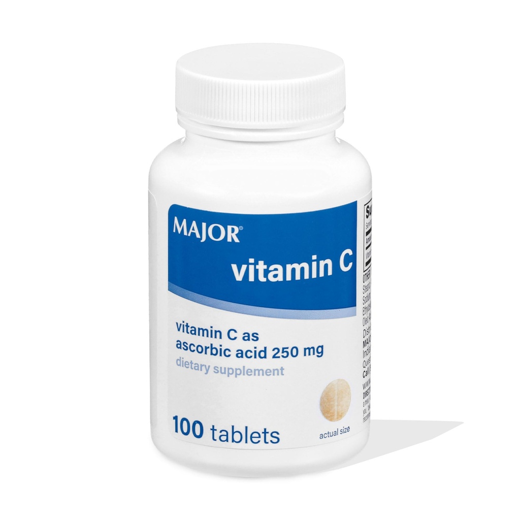 MAJOR Vitamine C 250 Mg - Dieetsupplement - 100 tabletten (1 verpakking)