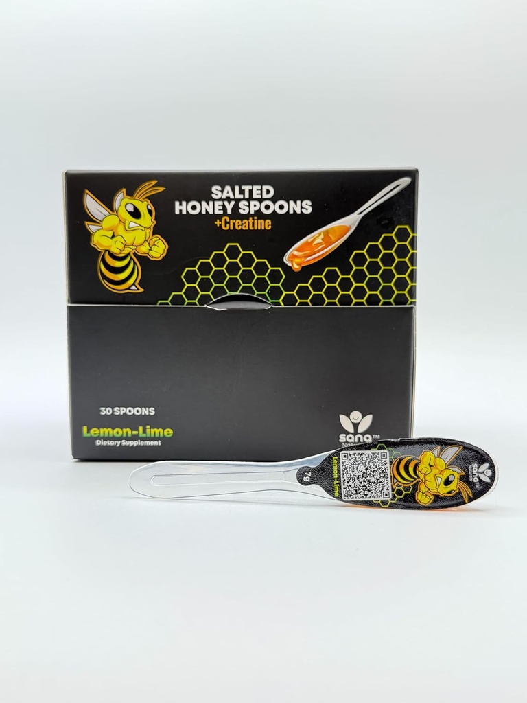 Sana Naturals Salted Honing Lepel + Creatine (30 lepels, citroen limoen)