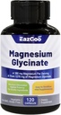 Magnesium Glycinate Capsules 1270mg, 380mg Magnesium Supplement, Hoge Absorptie Magnesium Glycinate Supplement, Non-GMO Geen Gluten, 120 Capsules