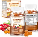 120 Graaf Berberine Extract Gummies 2000mg Natural Organic Berberine Extract HCI Supplement met Ceylon kaneel Kurkuma voor vrouwen Mannen ondersteunen spijsvertering immuunsysteem Metabolisme gemengde Berry smaak
