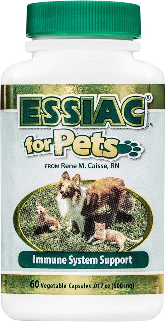 Essiac International Kruidensupplement voor Huisdieren, 60 capsules