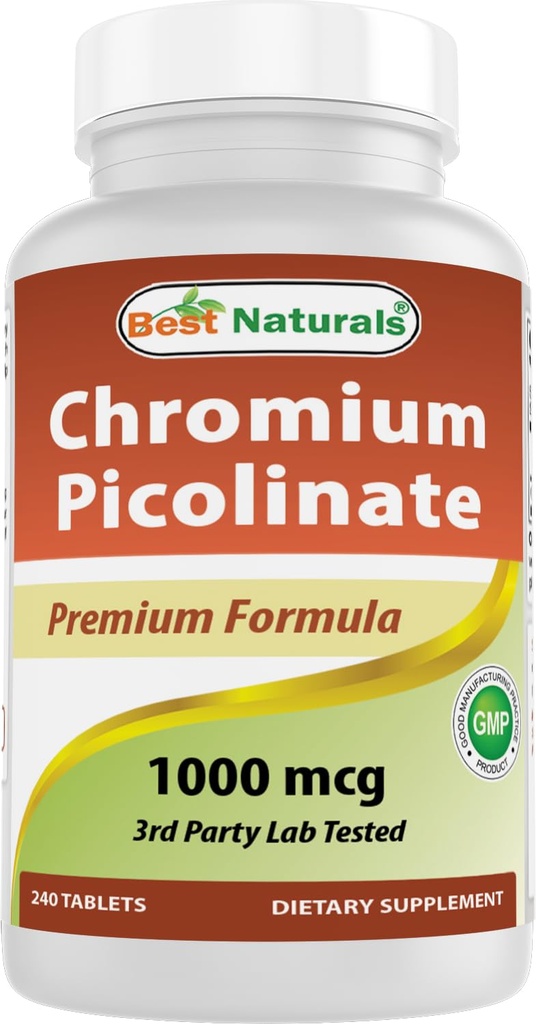 Best Naturals Chroom Picolinaat 1000mcg 240 tabletten
