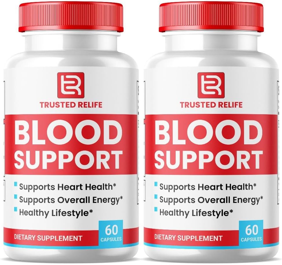 (2 Pack) Trusted Relief Blood Support Capsules, Trusted Relief Capsules Alle natuurlijke formule voor stabiele niveaus en gezonde Circulatie, Premium Supplement (120 capsules)