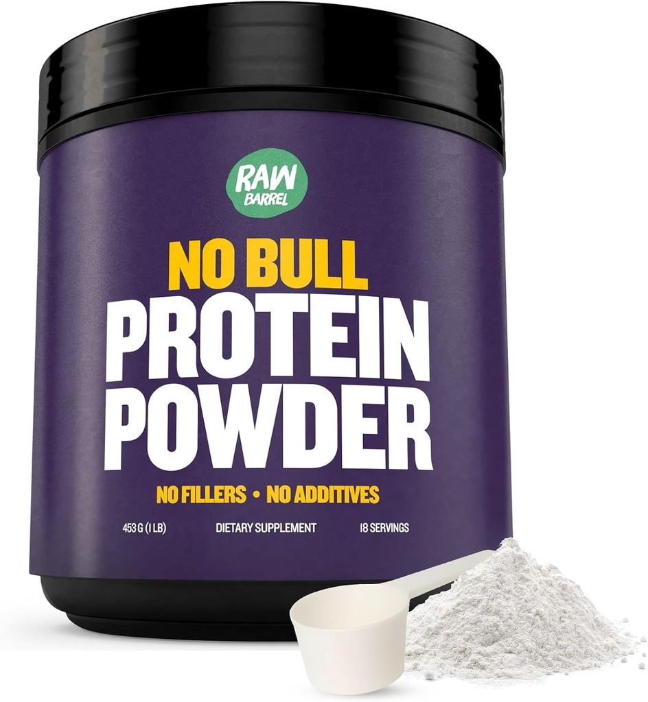2lb No Bull Unflavored Wei Proteïne Poeder, Pure, Instantized Wei Supplement,High Protein, Low Carb, Geen Fillers, Geen Additieven, Smaakloos