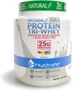E-hydraat Tri-Whey proteïnepoeder Glutenvrij BCAA + Elektrolyten Hydrate Recover, Vanille, 1,3lb Tub