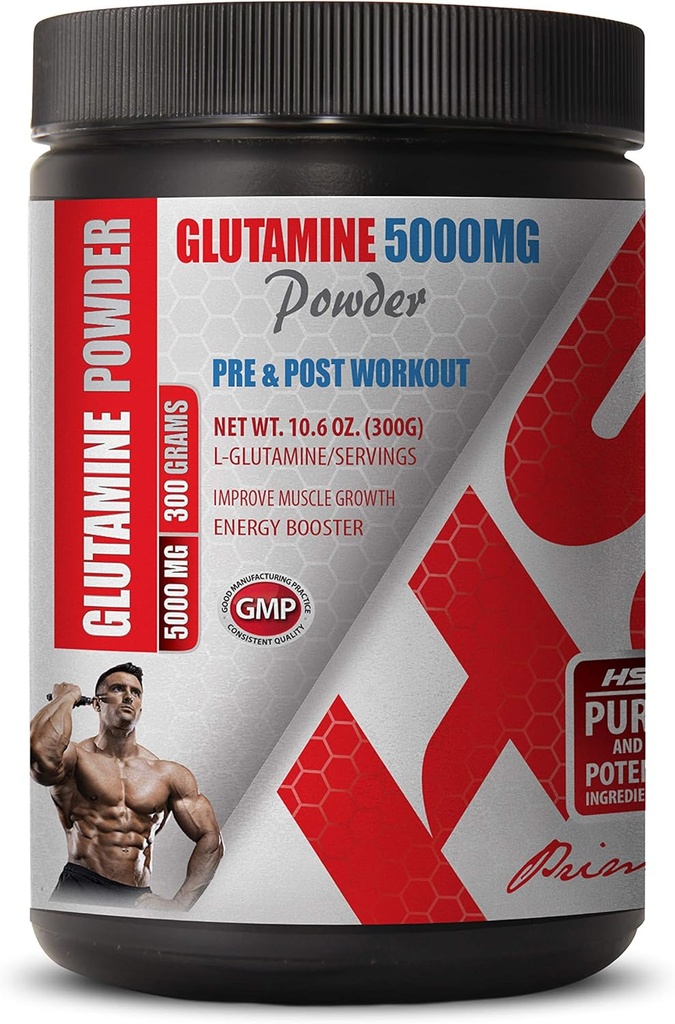 Post Workout Muscle Builder - PRE & Post Workout - GLUTAMINE Poeder 5000MG - l-glutamine bulksupplementen - 1 blik 300 Gram