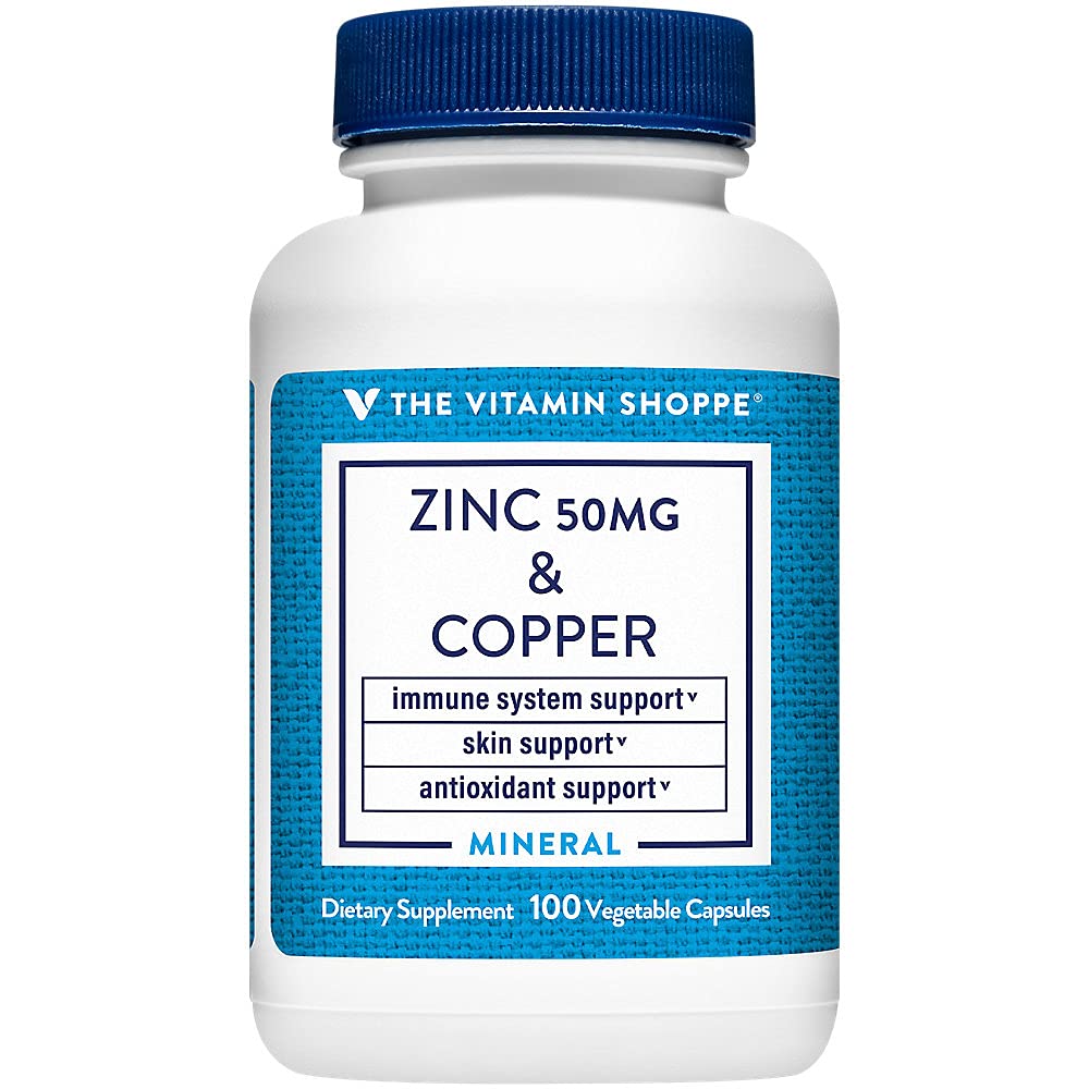 Zink met koper - Ondersteunt Immune Health - 50 MG (100 Vegetarische Capsules)