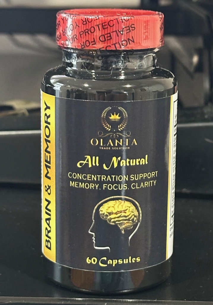 Hersenen en Geheugen Supplementen - Immune Ondersteuning, Supplement voor Ondersteuning Geheugen en Focus met Ginkgo Biloba Supplementen, Ondersteunt Hersenfunctie - 1 Fles 60 Capsules
