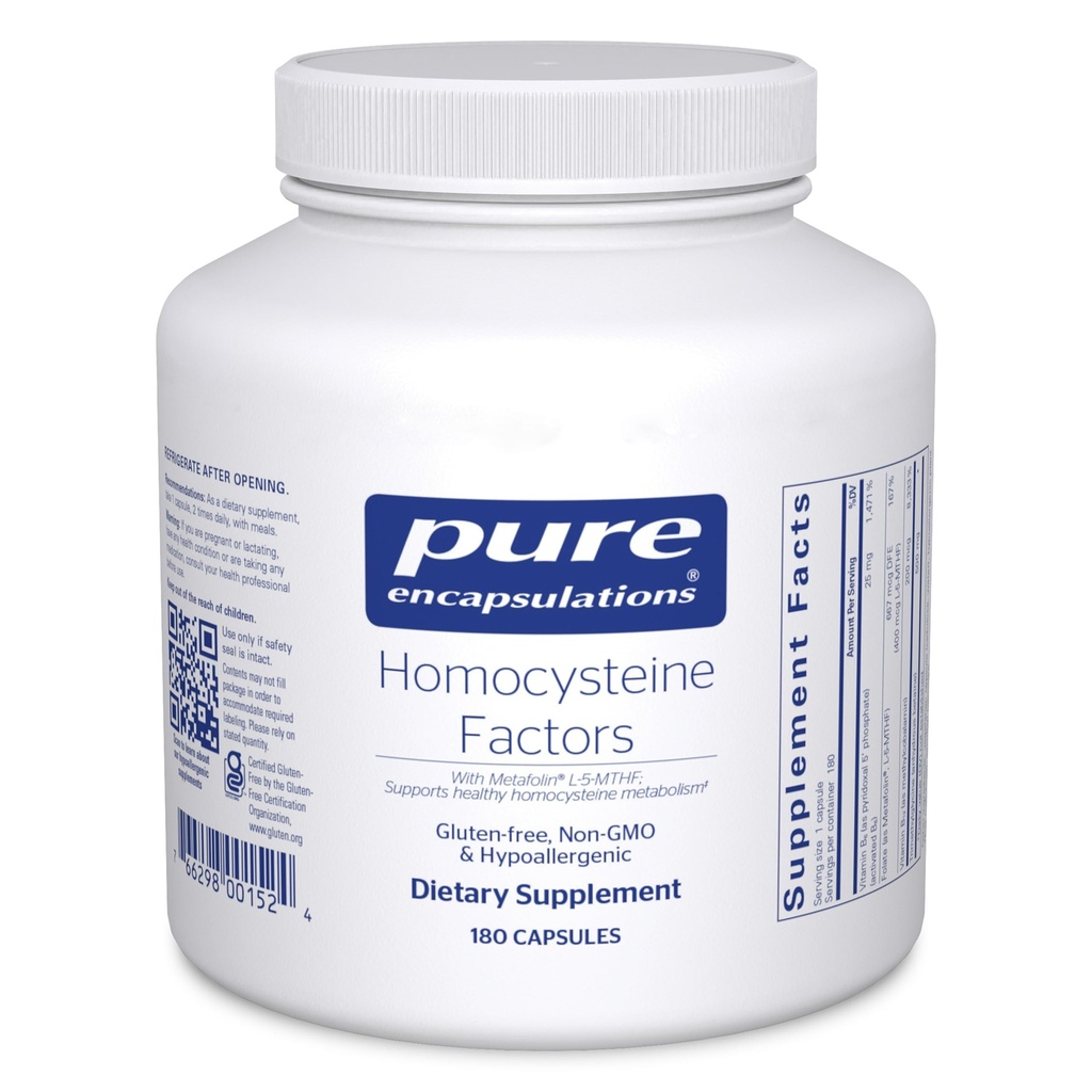 Pure Encapsulaties Homomycine Factors Supplement to Support Normal Homomycine Levels and Cardiovascular Health* 180 Capsules