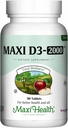 Maxi-Health Vitamine D3 2000 IE - Voor een gezonde spierfunctie, botgezondheids- en immuunondersteuning