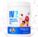 IV2 Premium Hydration Powder - Sugar-Free Electrolyte Mix + Amino Acids & Essential Vitamins I Vegan, Non-GMO, Gluten-Free, Caffeine-Free (40 Servings)