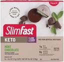 SlimFast Keto Fat Bomb Snack Cup, Mint Chocolate, Keto snacks voor gewichtsverlies, Low Carb met 0g Toegevoegd Suiker, 14 Count Box (Verpakking mei Vary)