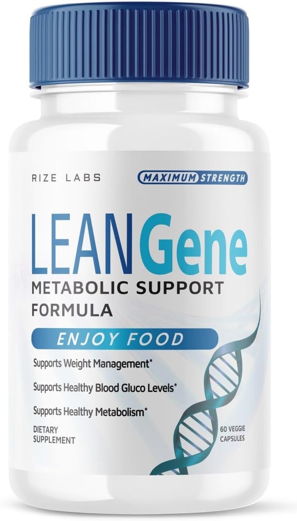 rize labs Lean Gene Supplement, Metabole ondersteuning Formule voor geavanceerde gewichtsverlies, maximale sterkte capsules, all-natuurlijke pillen (60 capsules)