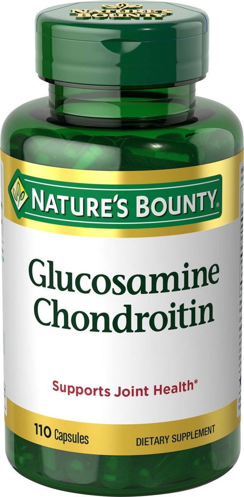 Nature's Bounty Glucosamine Chondroitin Pillen en Dieetsupplement, Ondersteuning Joint Health, 110 Capsules