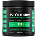 NutraChamps Organic Lions Mane Powder - 2000mg Powerful Nootropic for Memory, Focus, Immune Support - Vegan Lion’s Mane Mushroom Powder Supplement with Naturally Occurring Beta-Glucans - 8oz