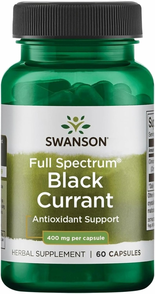 Swanson Full Spectrum Black Currant 400 Milligrammen 60 Capsules