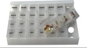 ProMed Unique XL Weekly 4 keer dagelijks 7 dagen pil Organisator voor medicatie, vitamines en supplementen, pil geval met verwijderbare Clear compartimenten Dat is BPA-Free met Food-Grade Plastic.