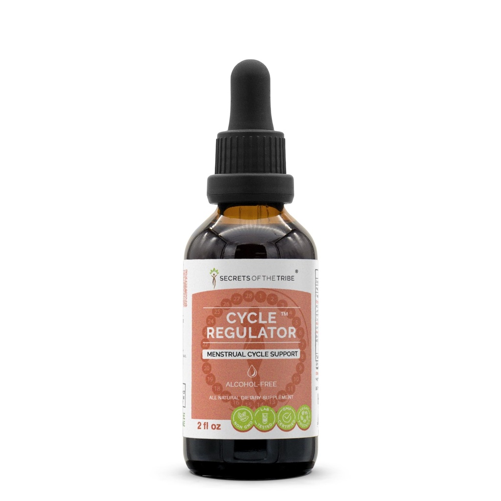 Geheimen van de Stam - Cycle Regulator, Menstrual Cycle Support, Herbal Supplement Blend Drops Alcoholvrije Liquid Extract (2 fl oz)