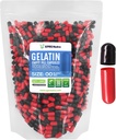 XPRS Nutra Maat 00 Lege capsules - 1000 Telle Lege Gelatine Capsules - Pillen DIY Capsule Vulling - Vulbare pil Gel Caps voor Do-It-Yourself Supplements (Zwart/Rood)