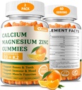 (2 verpakkingen) Calcium Magnesium Zink Gummies met vitamine D3 & K2 - Suikervrije Calcium Gummies voor vrouwen en mannen - Bone & Immune Support - Non-GMO, Glutenvrije, Orange Flavored - 120 Tel.