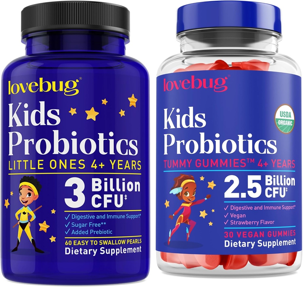 Lovebug Multi-strain Probiotic Parels en bodem-gebaseerde Probiotic Gummy Bundle