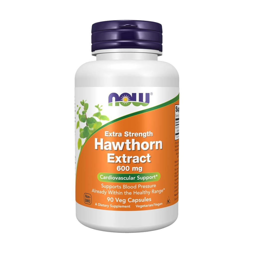 NU voedingssupplementen, Hawthorn Extract 600 mg, Extra sterkte, Cardiovasculaire ondersteuning*, 90 Veg Capsules