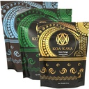 8 oz Koa Kava Bundel met Premium Tongan, Fijian Waka en Vanuatu Waka Kava Wortelpoeder