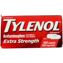 Tylenol Extra sterkte Capletten met 500 mg acetaat, pijnstiller & koortsreducer, 100 ct