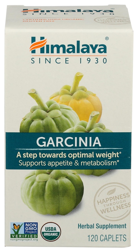 Himalaya Biologische Garcinia Cambogia Kruidensupplement, Appetite Ondersteuning, Lipiden Metabolisme, Gewicht Support, USDA Biologische, Niet-GMO, Veganistisch, 600 mg, 120 Plant-Based Caplets