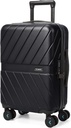 BAGSMART Carry On Bagage 22x14x9 Airline goedgekeurd met TSA Lock, 100% Polycarbonaat Hardside Bagage met Spinner Wheels, Duurzame Harde Shell Carry On Suitcase 20 inch Zwart