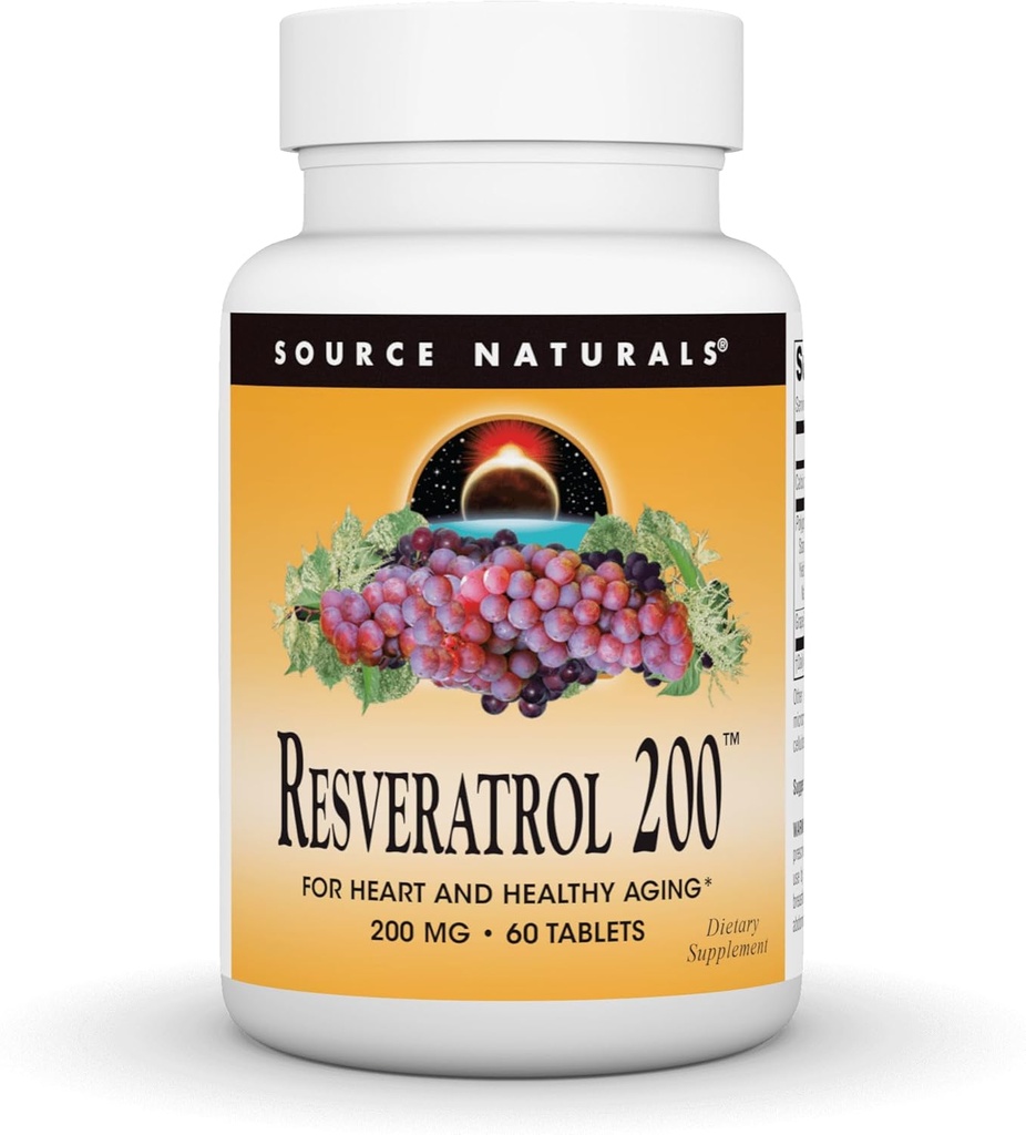 Bron Naturals Resveratrol, voor hart- en gezonde veroudering* 200 mg - 60 tabletten