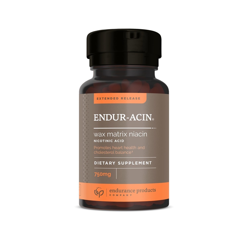 ENDUR-ACIN Niacin, Heart Health & Healthy Cholesterol Balance Supplement, Uitgebreide Release voor Optimale Absorptie, Glutenvrij, 750 mg (200 tabletten)