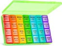 XL Large Weekly pil Organizer 4 keer per dag, 7 dagen pil dozen en Organisator AM PM, Grote Compartiments pil Case, Maandelijks Medication Organizer 28 dagen Dispenser voor visolie