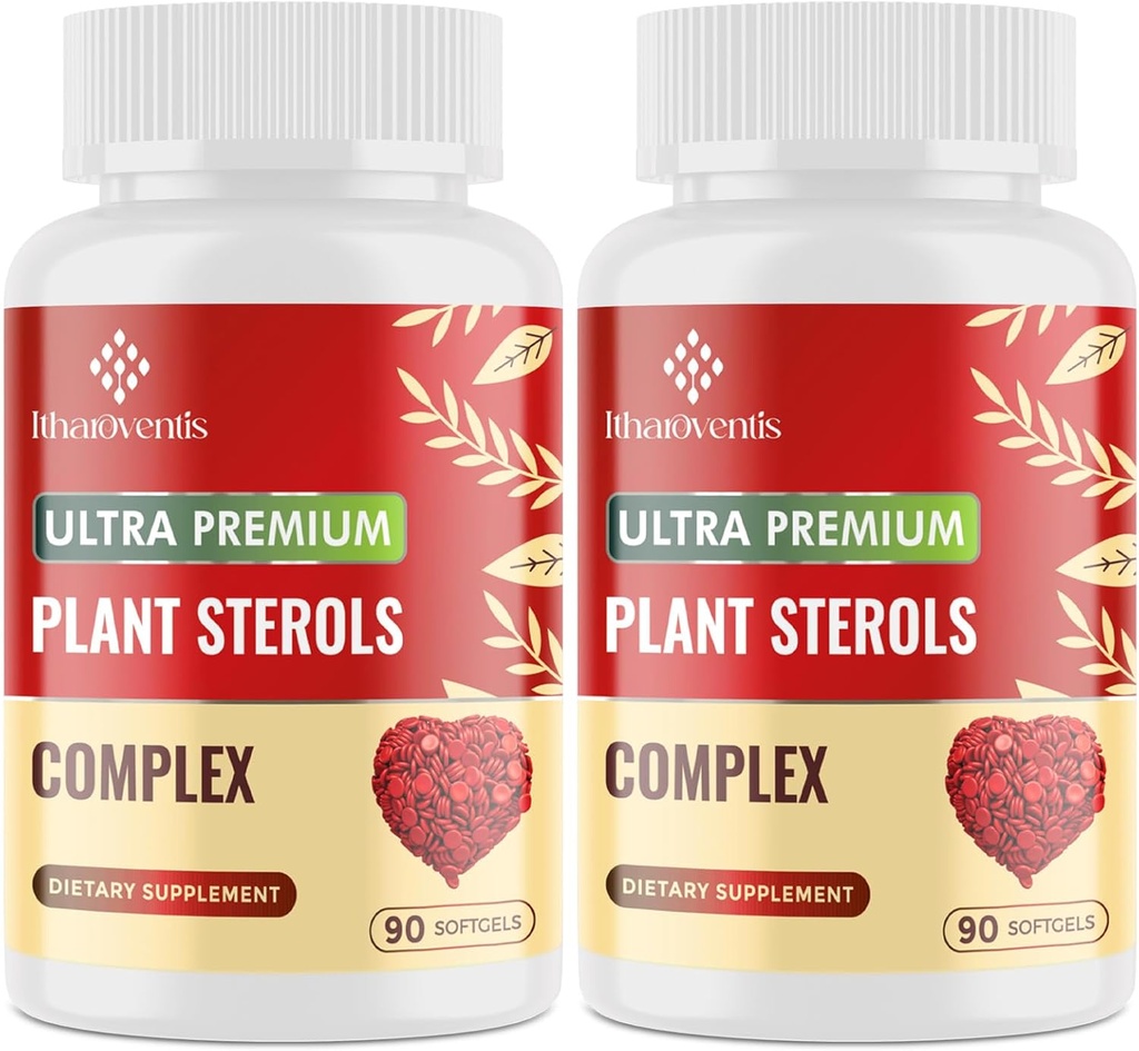Cholesterolsupplementen met plantaardige sterolen, Niacin, Red Gist Rice, Bergamot, Omega-3 & Knoflook - Advenced Absorptie Formula - 180 Softgels
