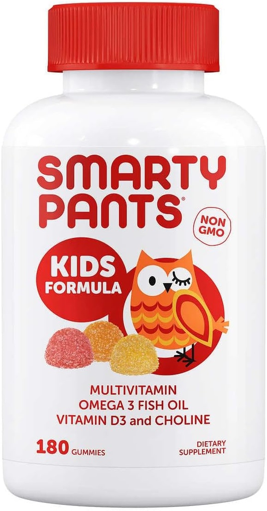 Generieke slimme broek Kids Complete Multivitamine, 180 Gummies Bundle, Multivitamine Plus Omega 3, Vitamine D3 en Vitamine B12, 45 Days Supply