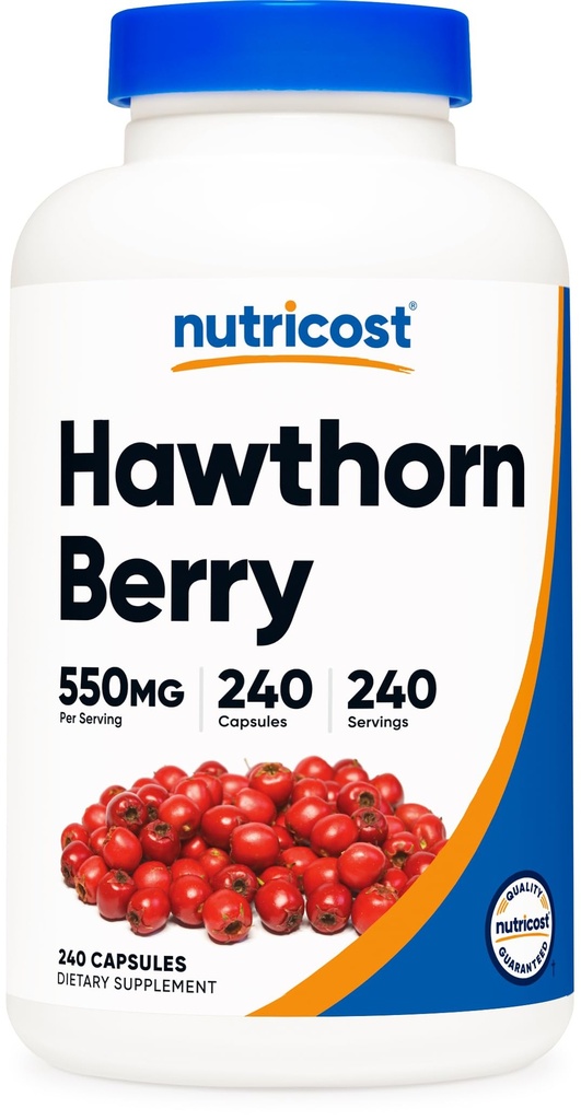 Nutricost Hawthorn Berry Capsules 550mg, 240 Capsules, Vegetarisch Friendly, Non-GMO & Glutenvrij