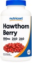 Nutricost Hawthorn Berry Capsules 550mg, 240 Capsules, Vegetarisch Friendly, Non-GMO & Glutenvrij