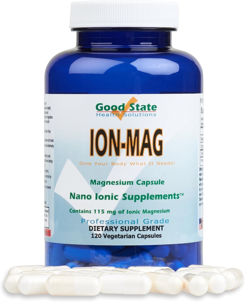 Good State ION-MAG - Ionische Magnesium Capsules - (115 mg elke portie) (120 Veggie Capsules)