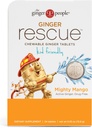 The Ginger People Ginger Rescue® Kauwtabletten Drugvrije spijsverteringsgezondheid, 5,5 oz Kauwtabletten, Mighty Mango smaak, Kid Friendly, 0,55 Oz, 24 Tellen (pakket van 1)