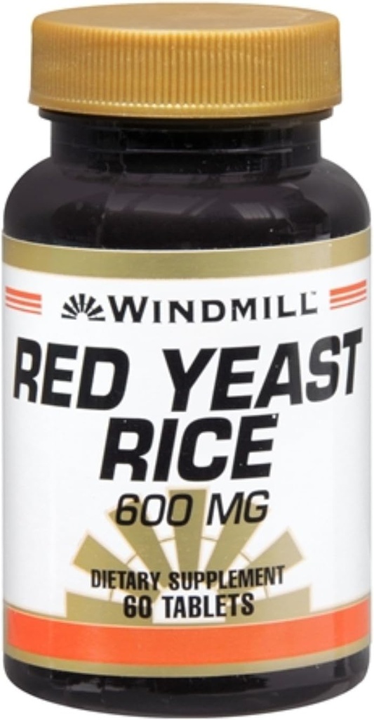 Windmolen Rode Gist Rijst 600 mg tabletten 60 tabletten (verpakking van 3)