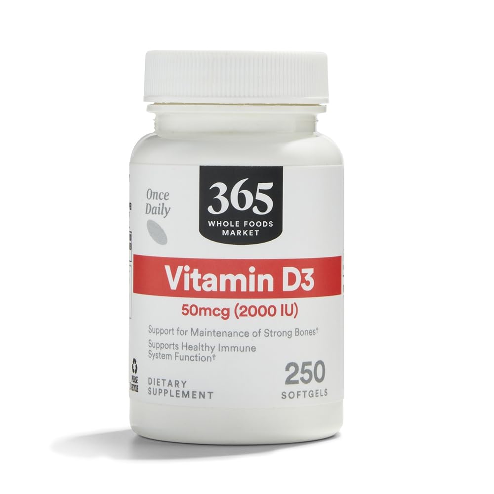 365 door Whole Foods Market, Vitamine D3 2000 IE, 250 t