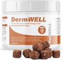 VetWELL Omega 3 Supplement voor honden met Antarctische krillolie, astaxanthine, Omega 3 6 9, EPA, DHA voor verbazingwekkende huid en jas (60 telling)