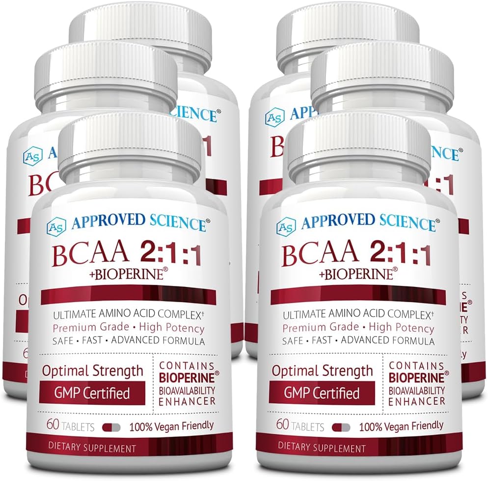 Goedgekeurde Science BCAA Supplement - 360 Tablets - 2400mg - Verhoog prestaties en verbeter spierontwikkeling - L-Leucine, L-Isoleucine, L-Valine - Made in USA, Non-GMO
