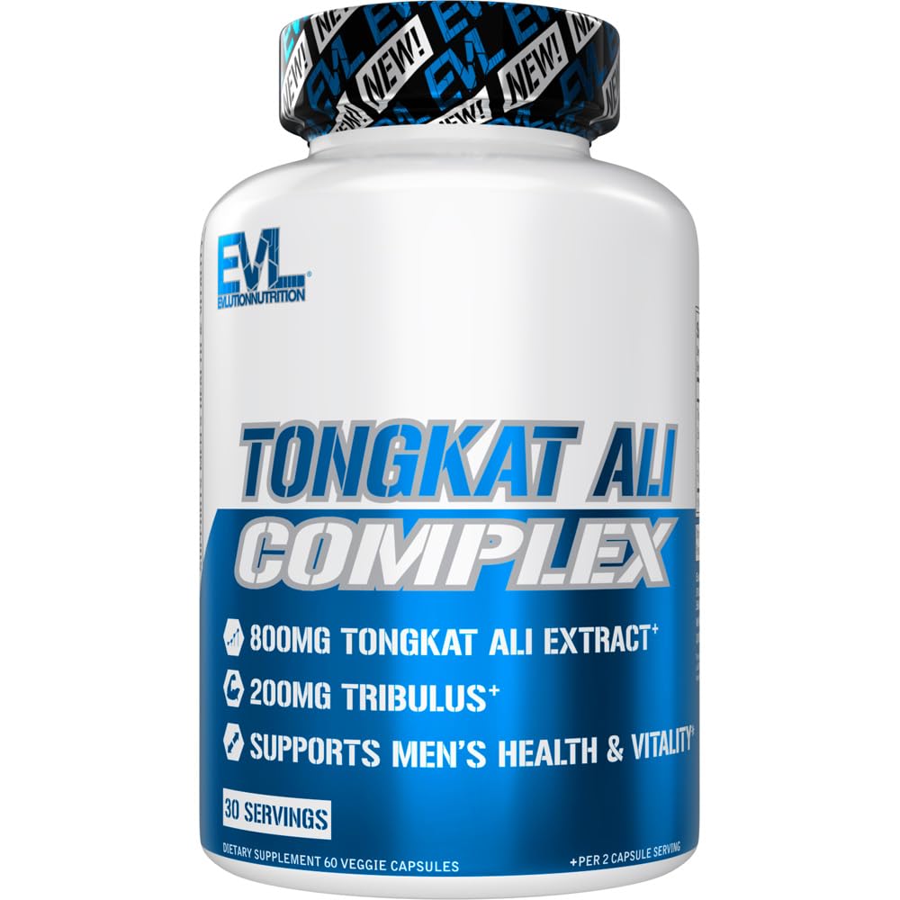 Evlutie Voeding Tongkat Ali - Mannen Health + Vitality Supplement - 800mg Tongkat Ali + 200mg Tribulus - Performance Support - Vegan + Glutenvrije Capsules - 30 porties