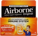 Airborne - Bruistabletten met vitamine C - Zesty Orange - 10 tabletten - 4 verpakkingen