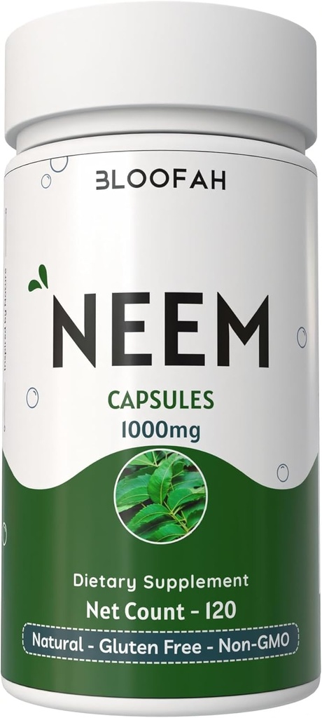 Neem Leaf Capsules 1000mg Powder 