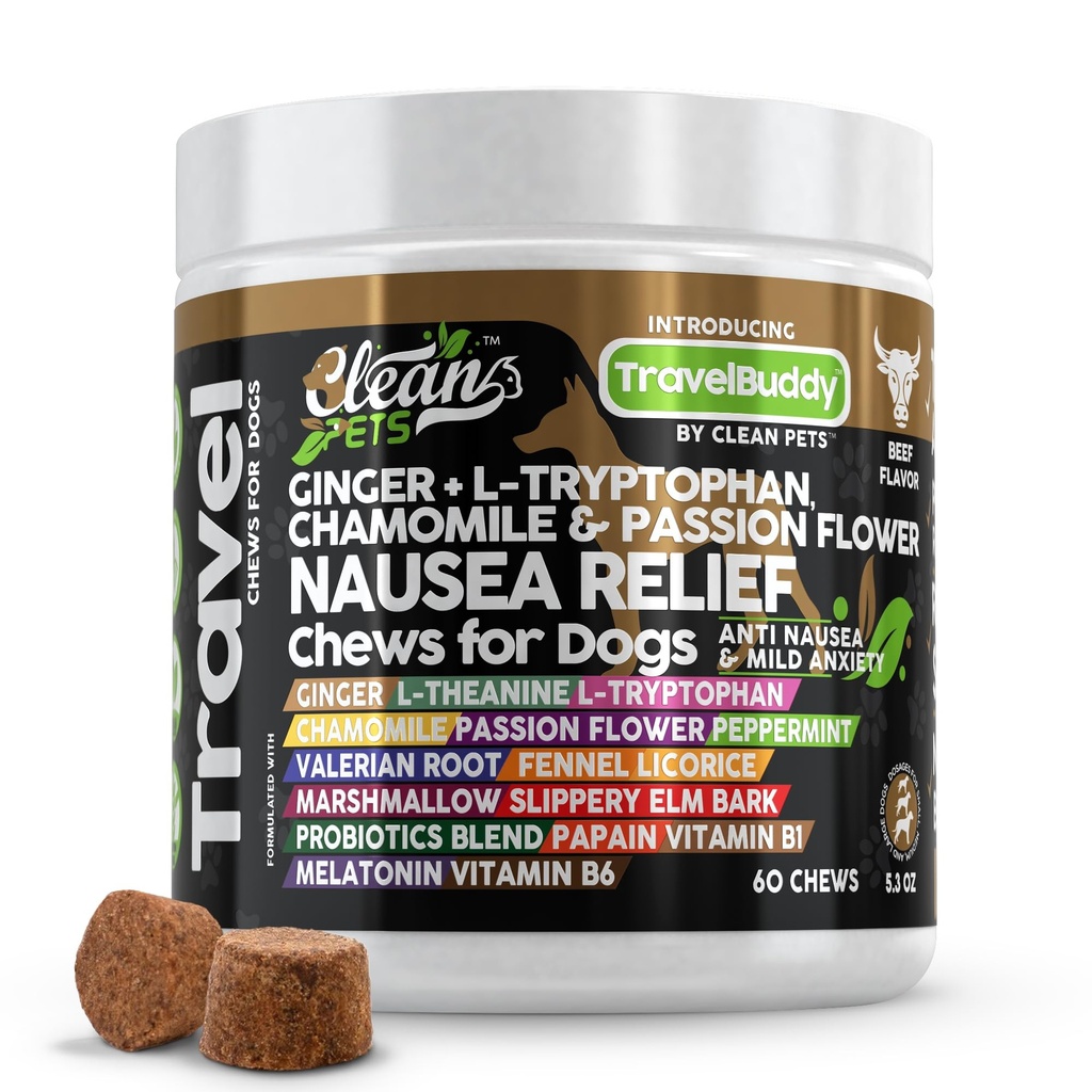 Travel Chews Misselijkheid Relief for Dogs 