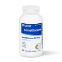 MAJOR Simethicone Gas Relief 80 mg - Antiflatulentie, opgeblazen gevoel en gasdrukhulp - 100 kauwtabletten (1 verpakking)