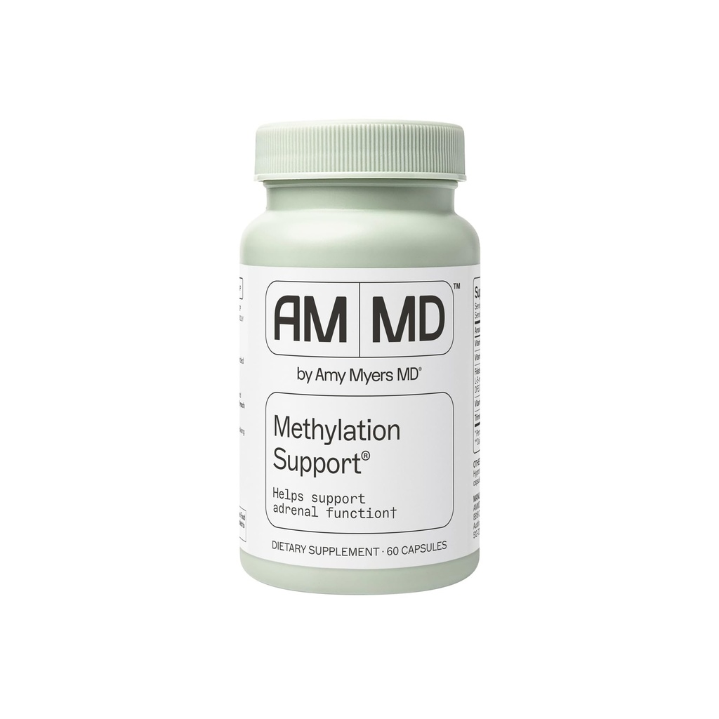 Amy Myers MD Methylation Support - MTHFR Supplement - Ondersteunt bijnierfunctie, Gut & Liver Health - Bevat folaat, vitamine B12, B6 & B2 - non-GMO & Glutenvrije - 60 capsules (30 porties)