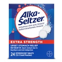 Alka-Seltzer Extra sterkte Heartburn Relief Bruisende Antacida tabletten, Snelle Indigestie Relief, 24 Ct